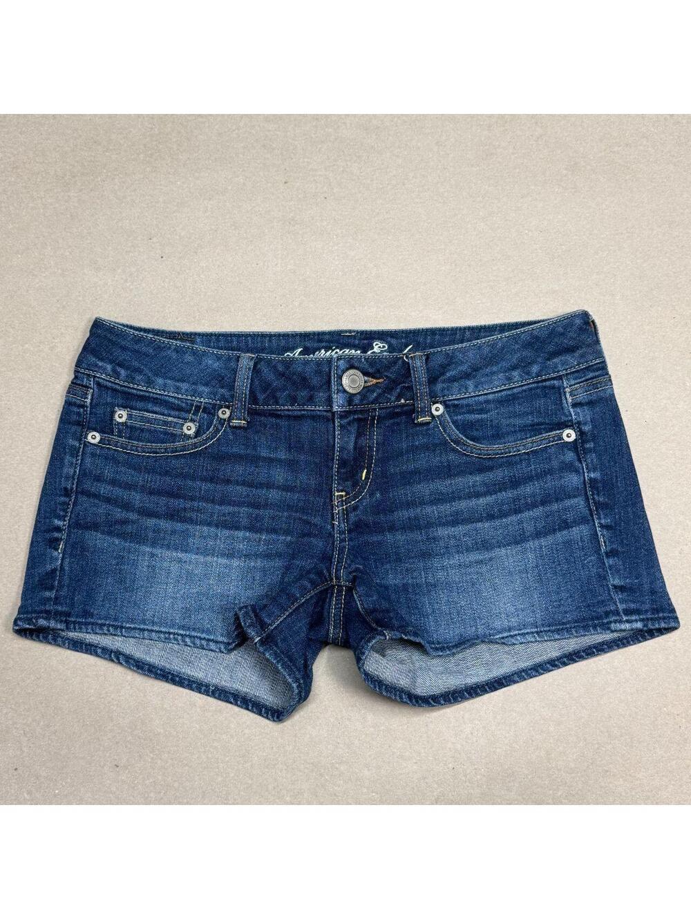 Vintage Y2K Low Rise Denim Micro Shorts Faded
